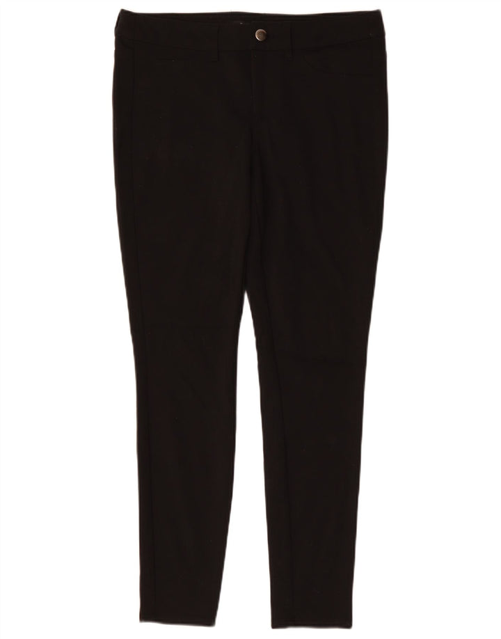 MOSSIMO Pantalones casuales ajustados para mujer US 8 Medium W30 L29 Poliéster negro