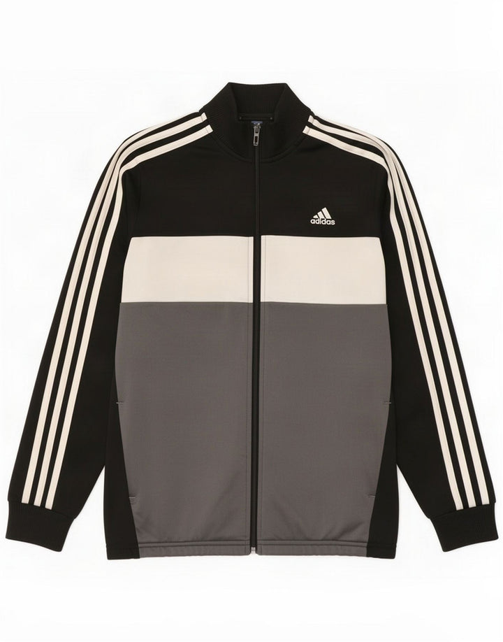 Chaqueta de chándal Adidas para niño 13-14 años Negro Poliéster con bloques de color