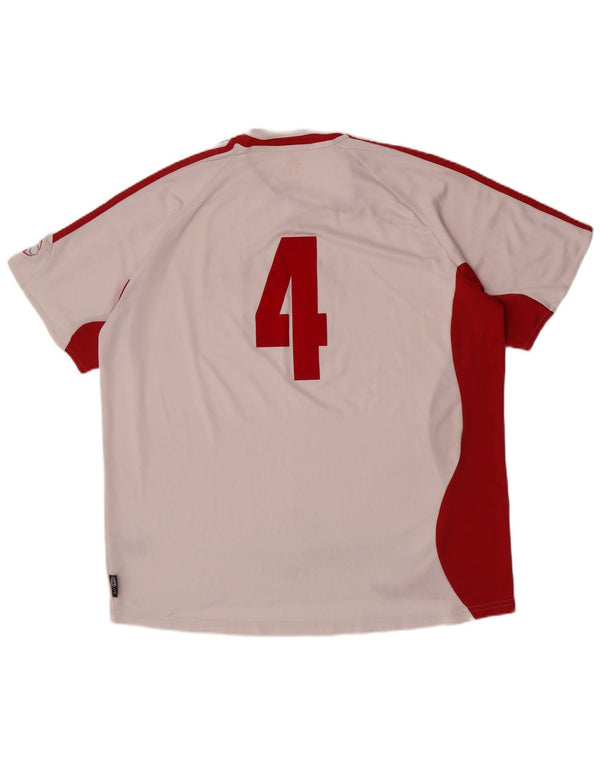 Adidas Hombre Camiseta Regular De Manga Corta Con Gráfico Top XL Blanco Colorblock