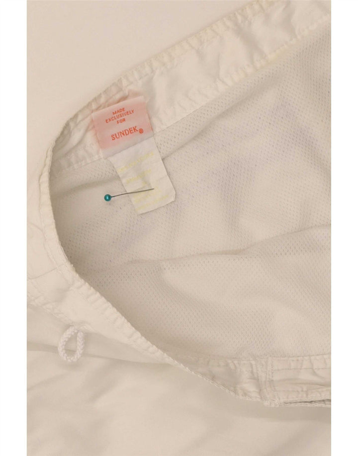 Sundek Bañador Corto Hombre Grande Poliéster Blanco