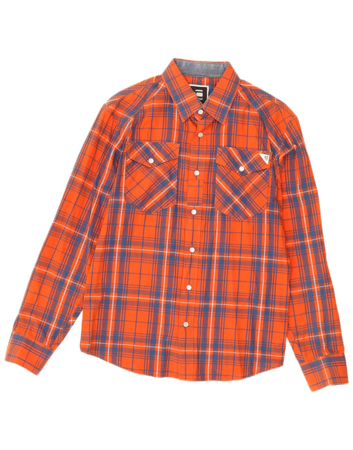 Camisa G-Star Hombre Grande Naranja Algodón