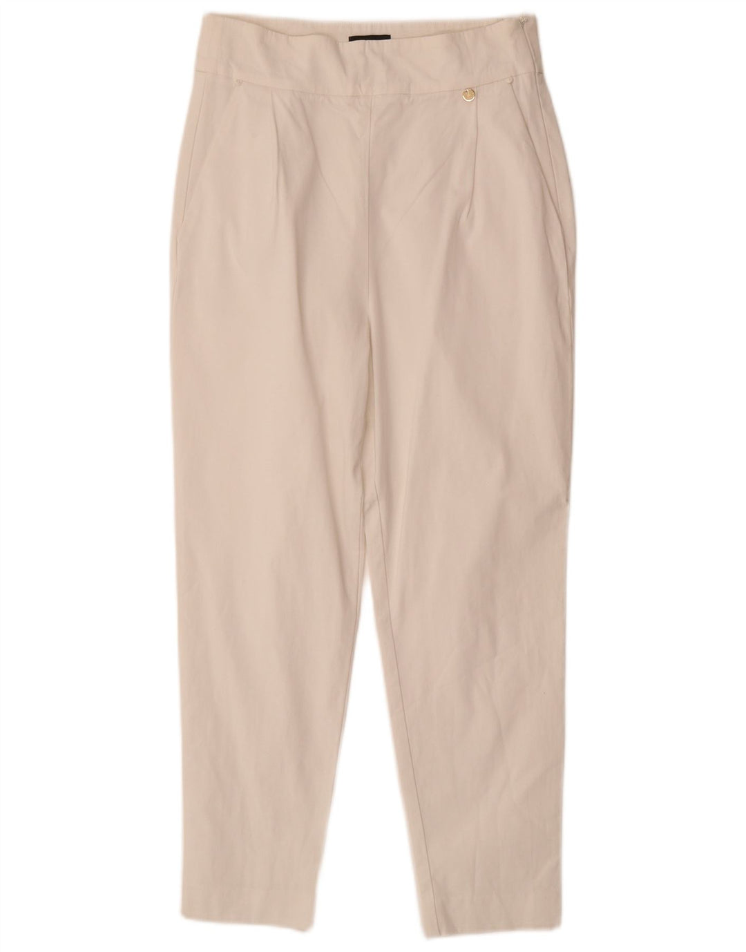 LIU JO Pantalones cortos cónicos para mujer IT 40 Small W28 L25 Viscosa blanca