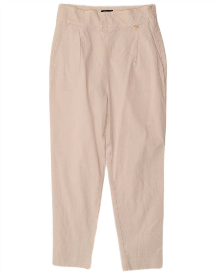 LIU JO Pantalones cortos cónicos para mujer IT 40 Small W28 L25 Viscosa blanca