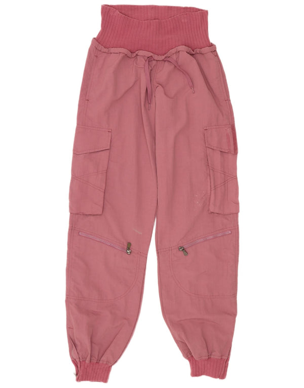 Adidas Mujer Joggers Cargo Pantalones Pequeños W29 L33 Algodón Rosa