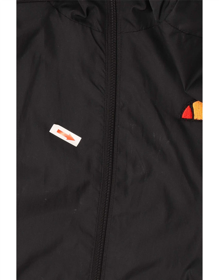 Ellesse Hombre Chaqueta De Chándal Con Capucha Y Gráfico Small Black Colorblock