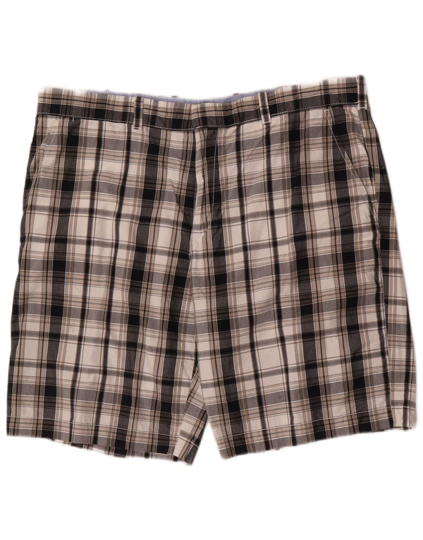 Tommy Hilfiger Mens Chino Shorts  W38 XL Black Check Cotton