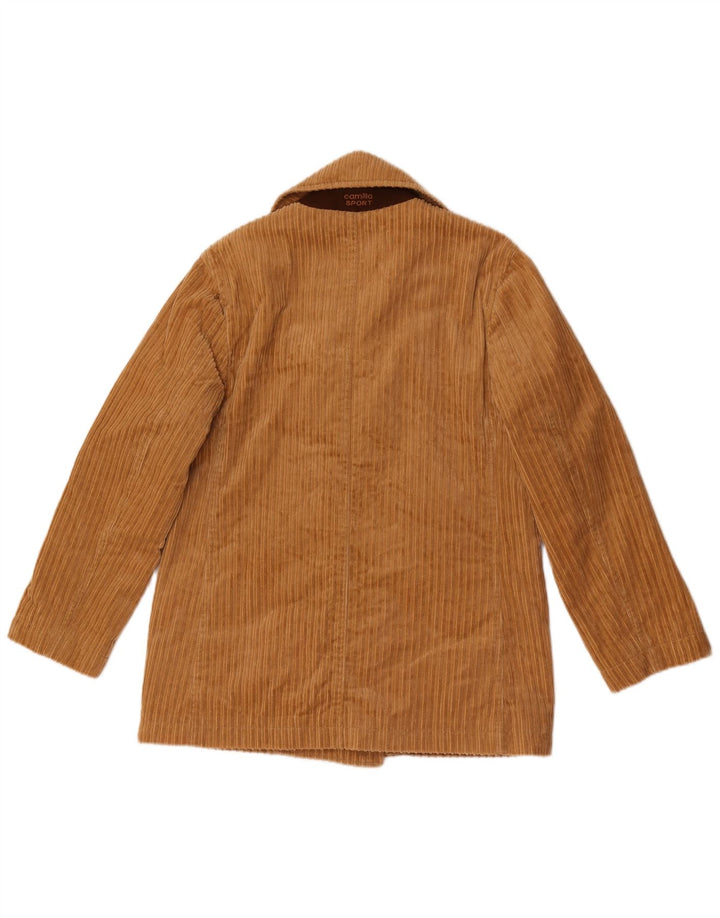 Camilla Mujer Chaqueta De Pana De Doble Botonadura IT 44 Algodón Beige Medio