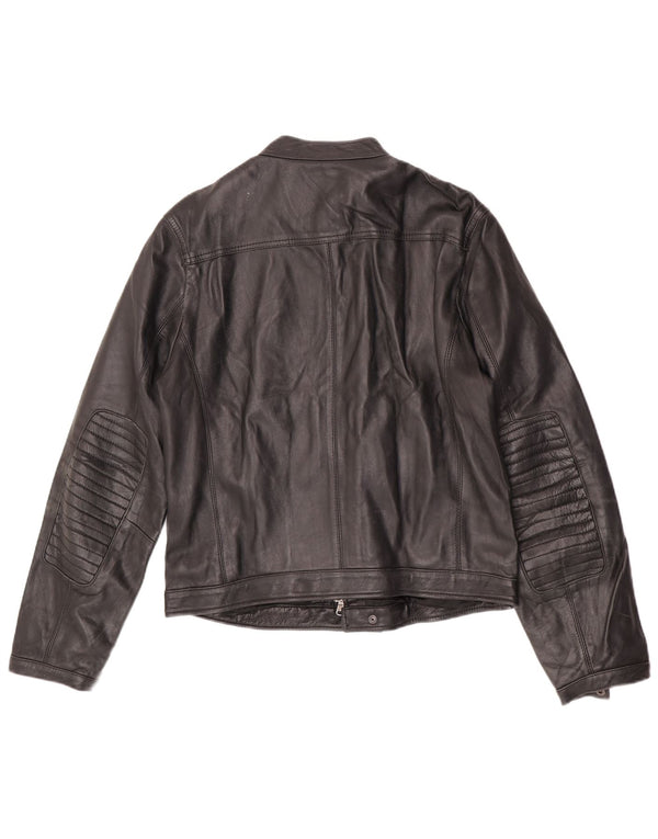 Chaqueta de cuero Zen para hombre EU 50 Cuero negro mediano