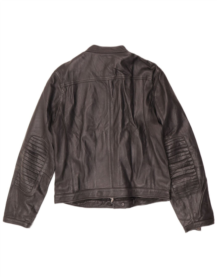 Chaqueta de cuero Zen para hombre EU 50 Cuero negro mediano