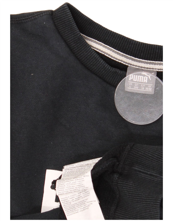 Puma Sudadera con gráfico corto para niña 11-12 años Poliéster negro