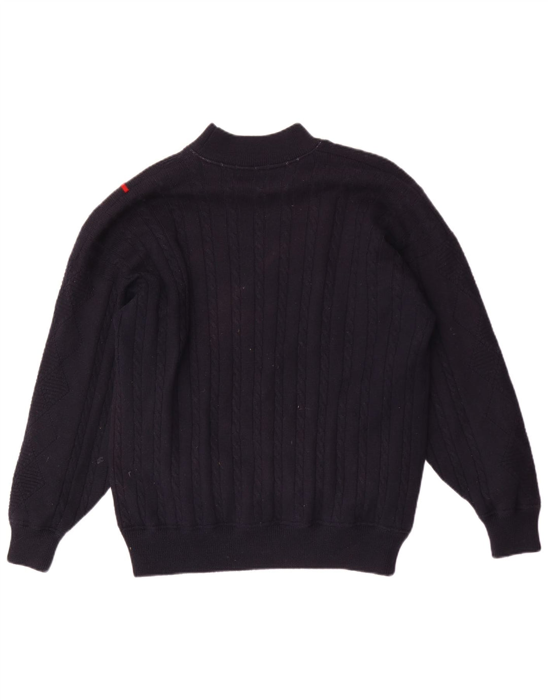 Jersey Pringle para hombre con cuello alto y lana a rayas azul marino grande
