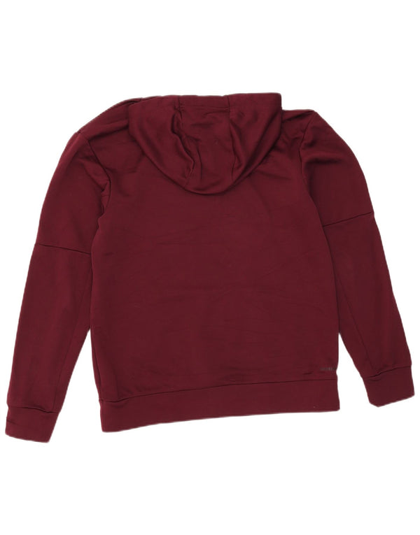 Adidas Hombre Aeroready Graphic Sudadera con capucha Jumper Pequeño Borgoña Poliéster