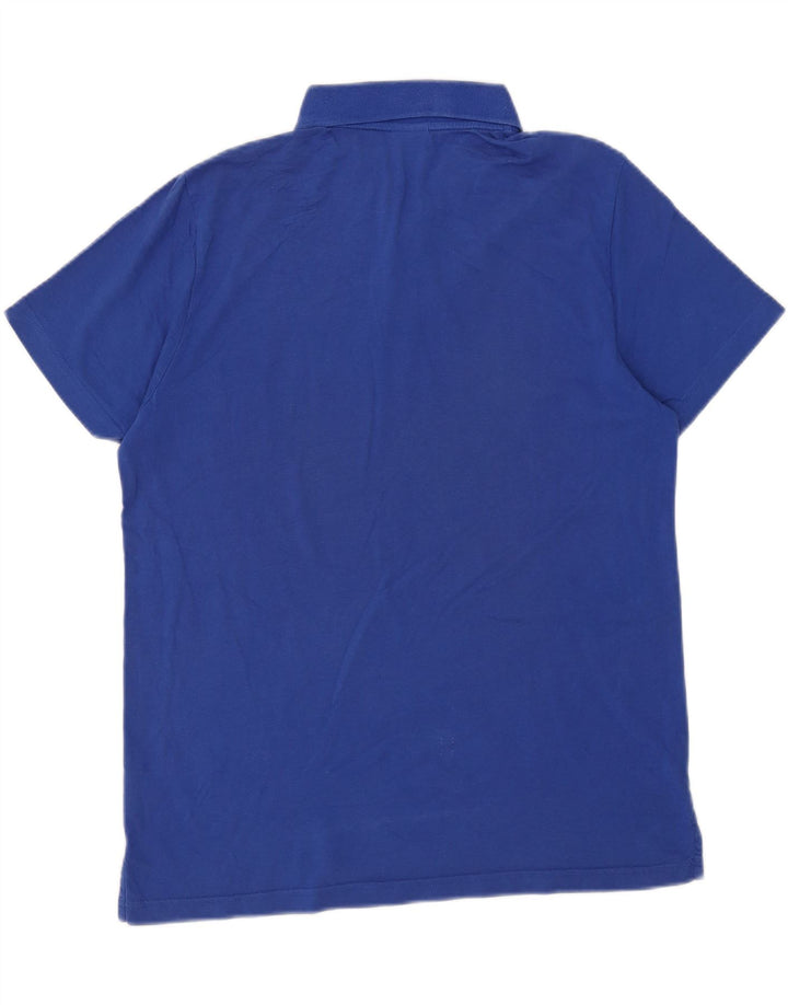 Polo Puma Hombre Algodón A Rayas Azul Grande