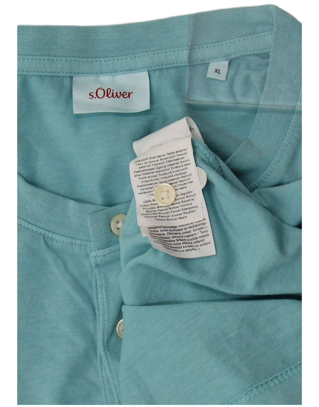 S.Oliver Camiseta Hombre Top XL Azul Algodón