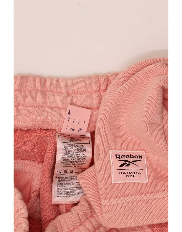 Reebok - Pantalones cortos deportivos para hombre, talla grande, algodón rosa