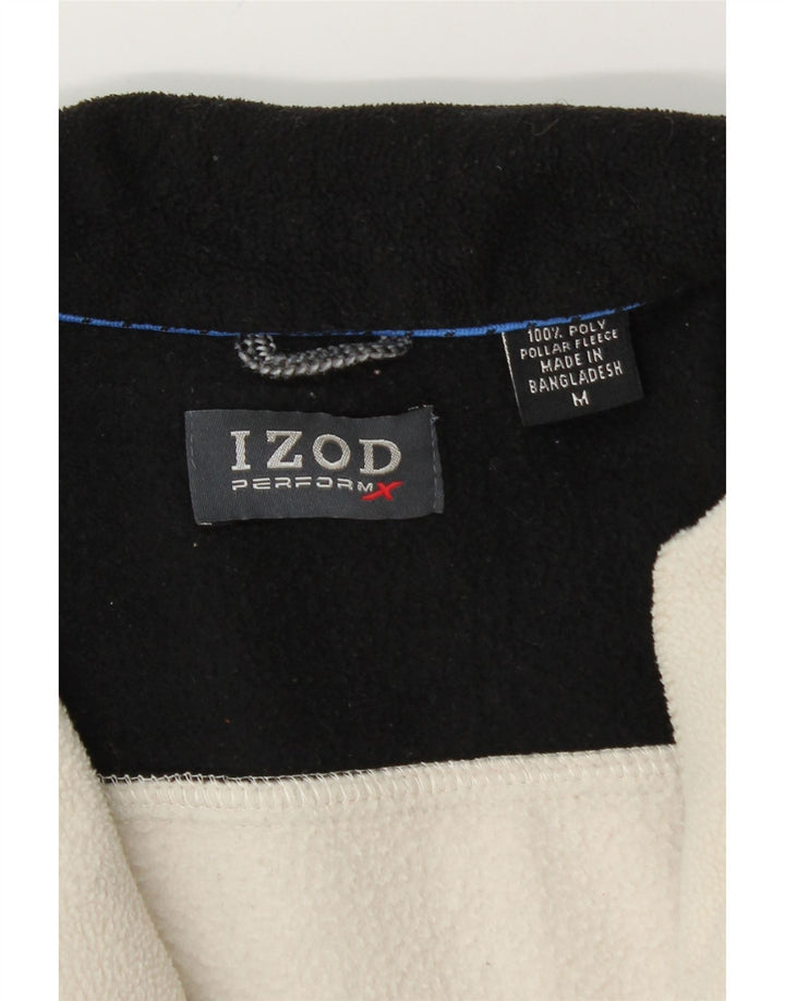 IZOD Chaqueta polar para hombre ES 38 Mediana Blanco Colorblock Poliéster