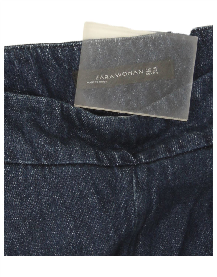 Zara Jeans Bootcut Mujer XS W24 L26 Azul Marino