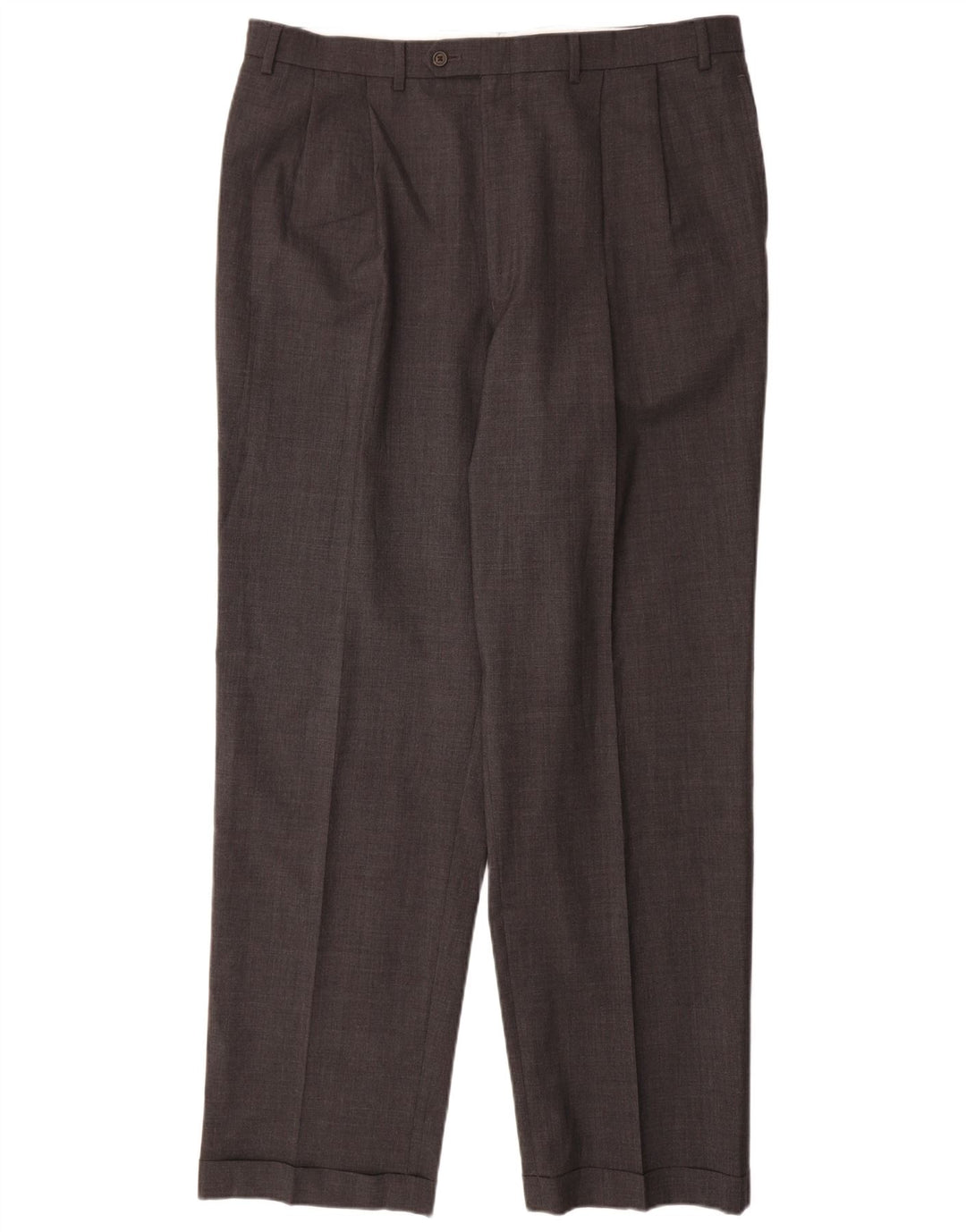 RALPH LAUREN Pantalón de traje con pinzas Total Comfort para hombre W38 L34 Algodón gris