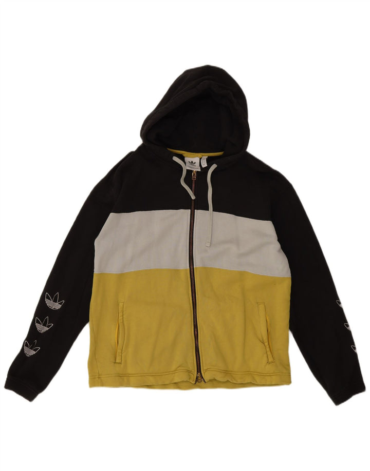 Adidas Hombre Sudadera Con Capucha Y Cremallera Gráfica Mediana Multicolor Colorblock