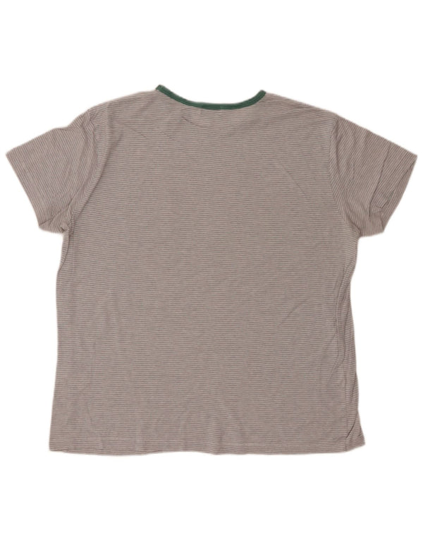 PAUL SMITH Camiseta para mujer Top UK 20 2XL Algodón gris a rayas