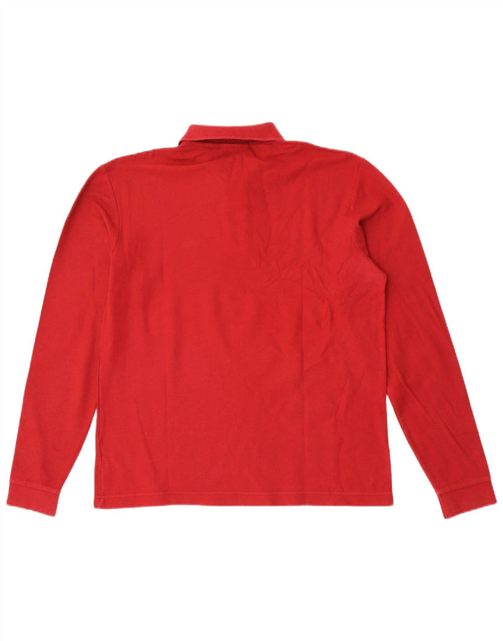 Fila Polo De Manga Larga Para Hombre Rojo Mediano