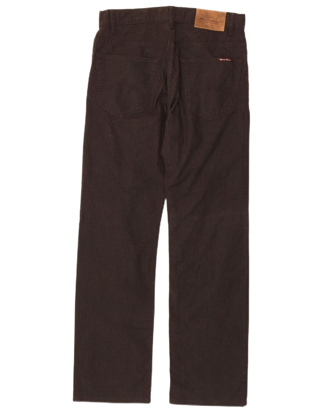 MARLBORO CLASSICS Pantalones casuales rectos para hombre W30 L34 Algodón marrón
