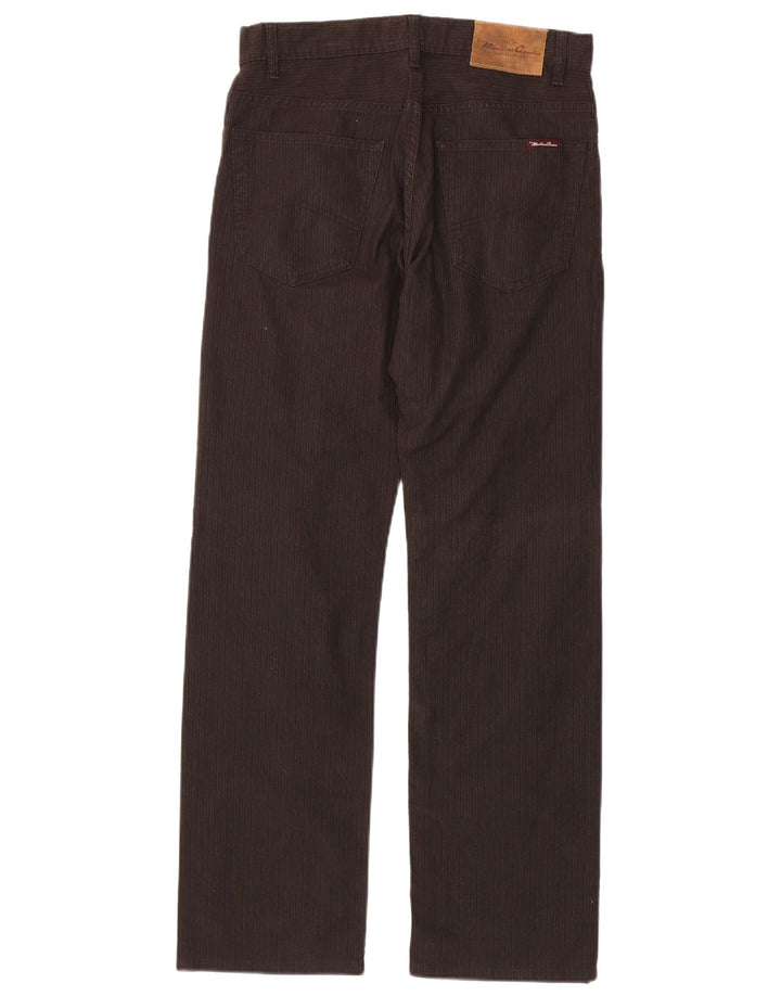 MARLBORO CLASSICS Pantalones casuales rectos para hombre W30 L34 Algodón marrón