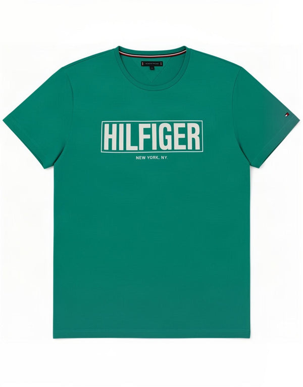 Tommy Hilfiger Camiseta gráfica para hombre Top 2XL Algodón turquesa