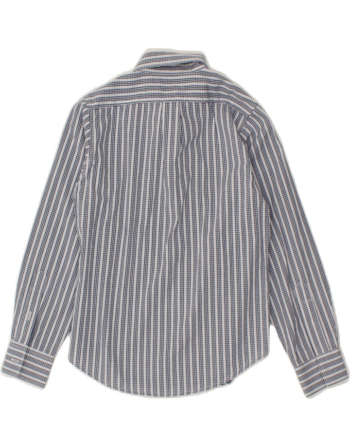 MOSCHINO Boys Shirt 7-8 Years Navy Blue Striped Cotton Vintage Moschino and Second-Hand Moschino from Messina Hembry 