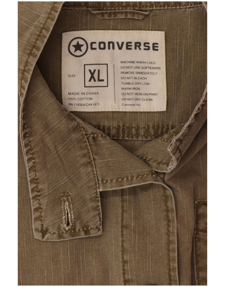 CONVERSE Chaqueta utilitaria para mujer UK 18 XL Algodón caqui