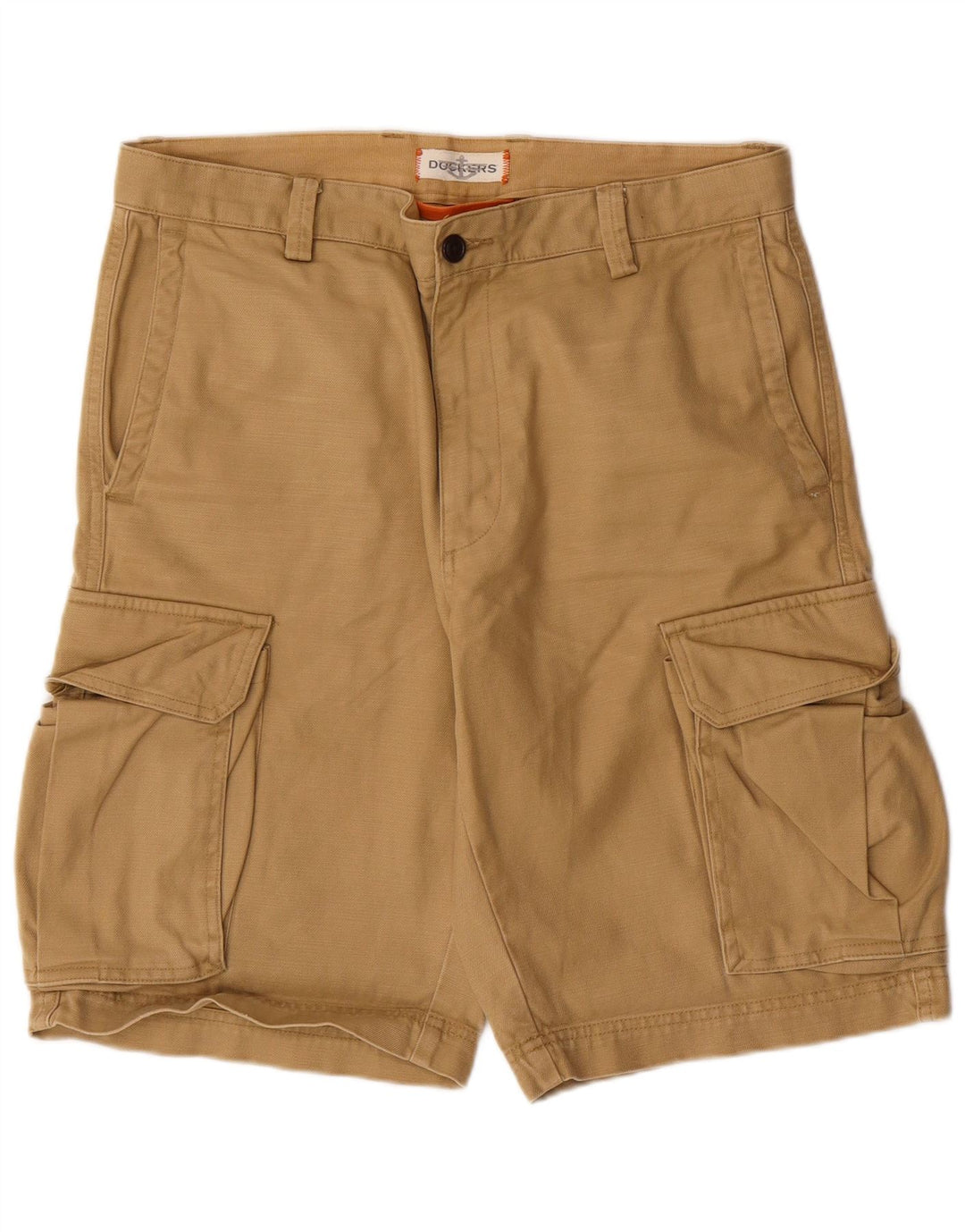 DOCKERS Shorts Cargo Hombre W32 Algodón Beige Medio