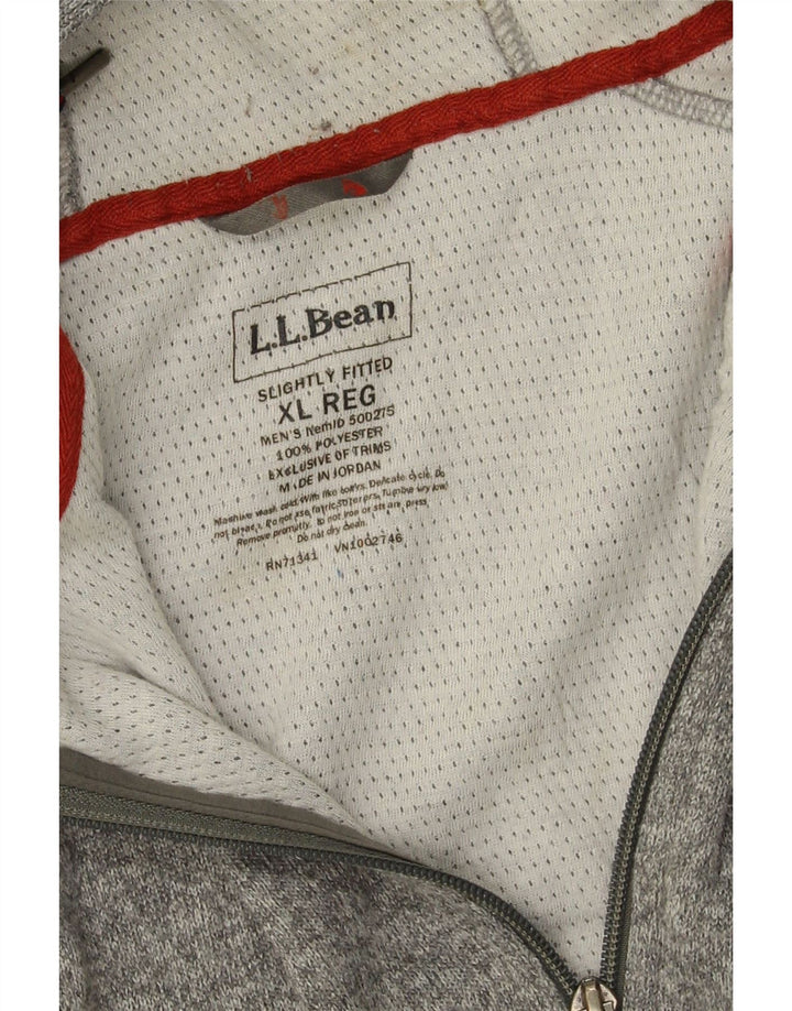 L.L.Bean Suéter con capucha y cremallera para hombre XL Poliéster gris