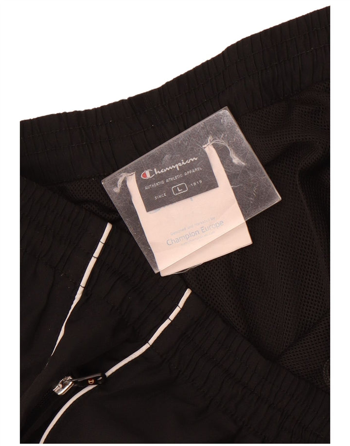 Champion Pantalones De Chándal Para Hombre Joggers Large Poliéster Negro