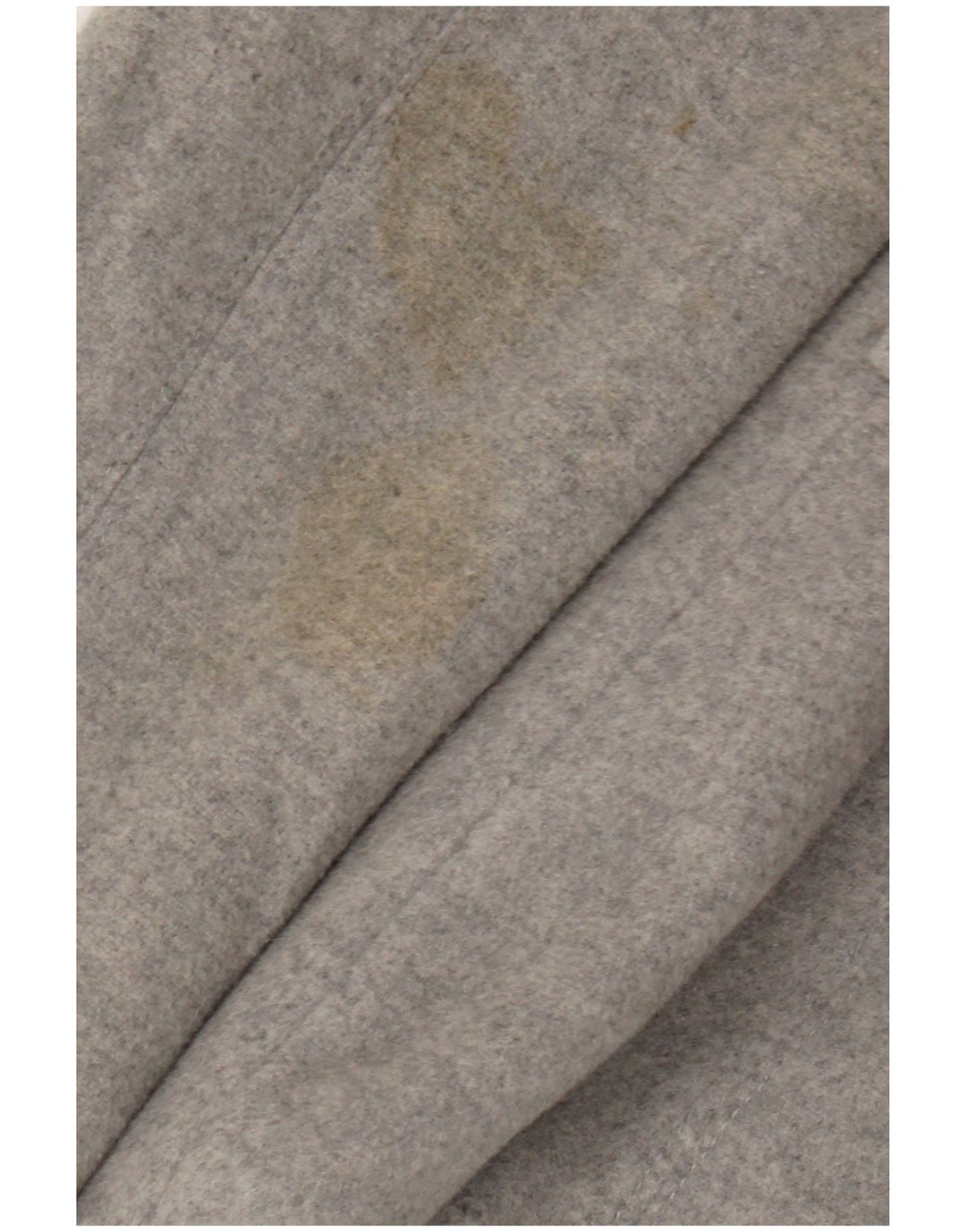 Zara Mujer Chaquetón Con Capucha UK 40 Small Lana Gris