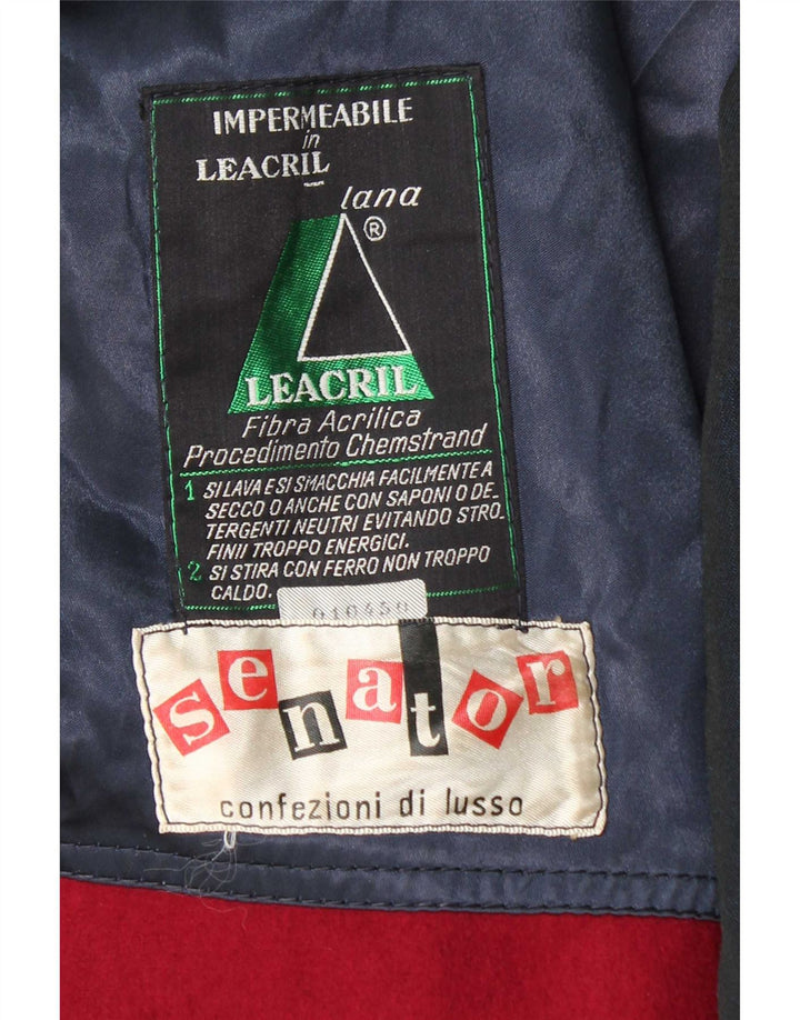 Abrigo Senator para hombre UK 38 Lana azul marino medio