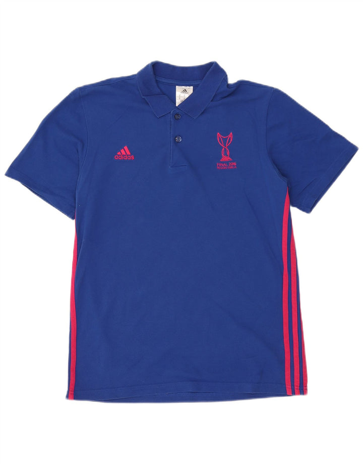 Adidas Polo Gráfico Para Hombre Algodón Azul Medio