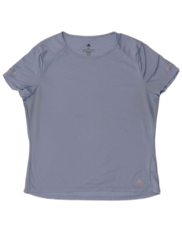 Adidas Mujer Climalite Camiseta Top UK 20/22 XL Azul Poliéster