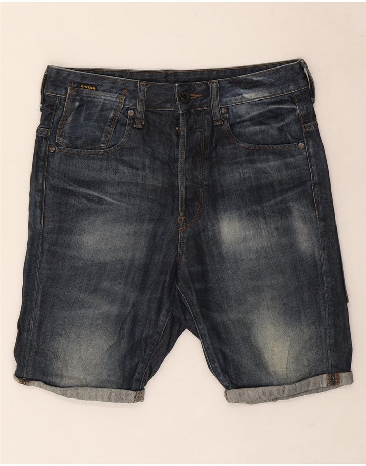G-Star Pantalones cortos vaqueros para hombre W29 Small Blue Cotton