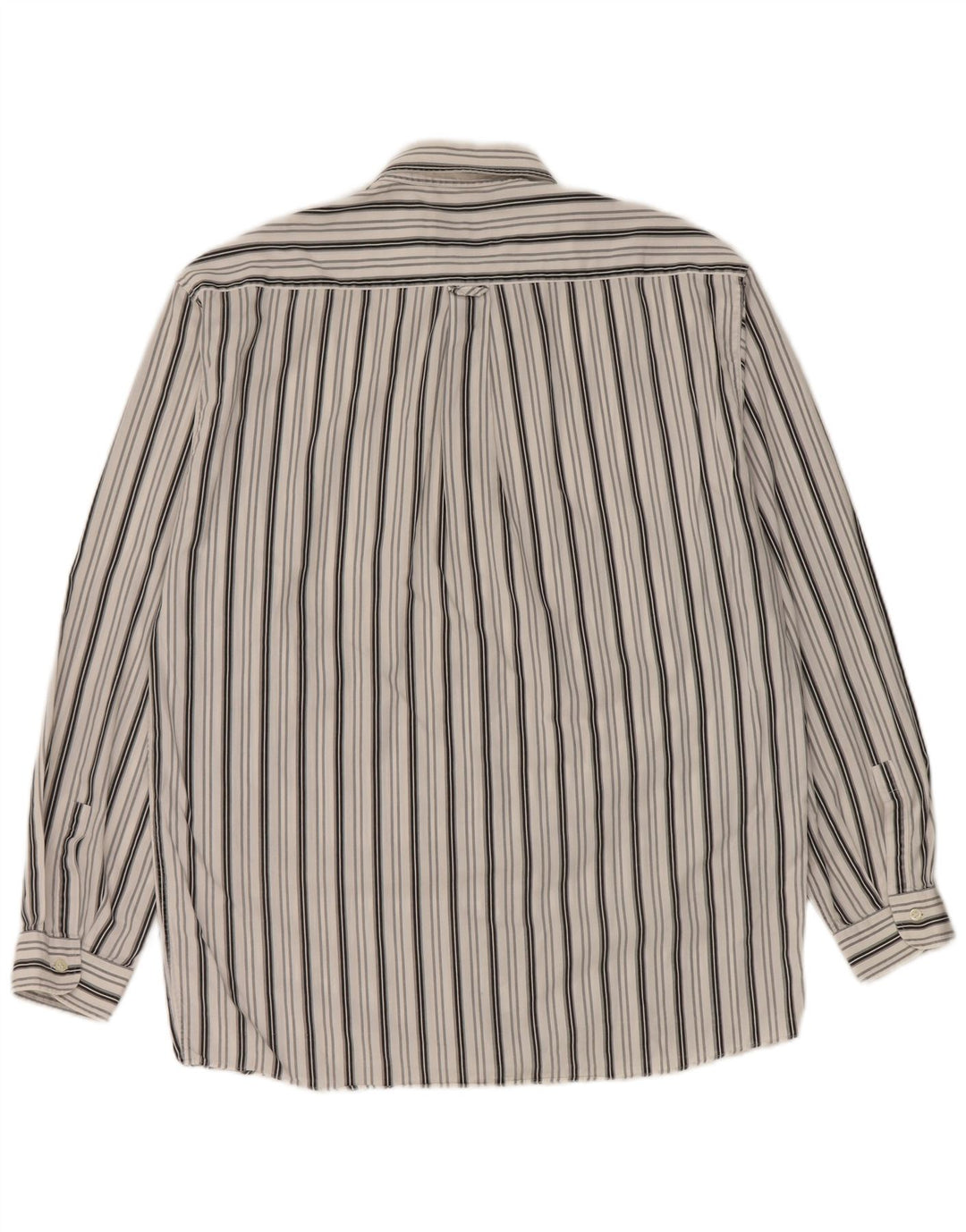 Camisa vintage para hombre grande a rayas blancas