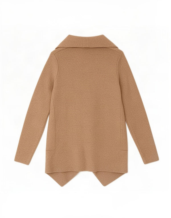 Zara Mujer Cárdigan Abierto Asimétrico Suéter UK 10 Small Beige