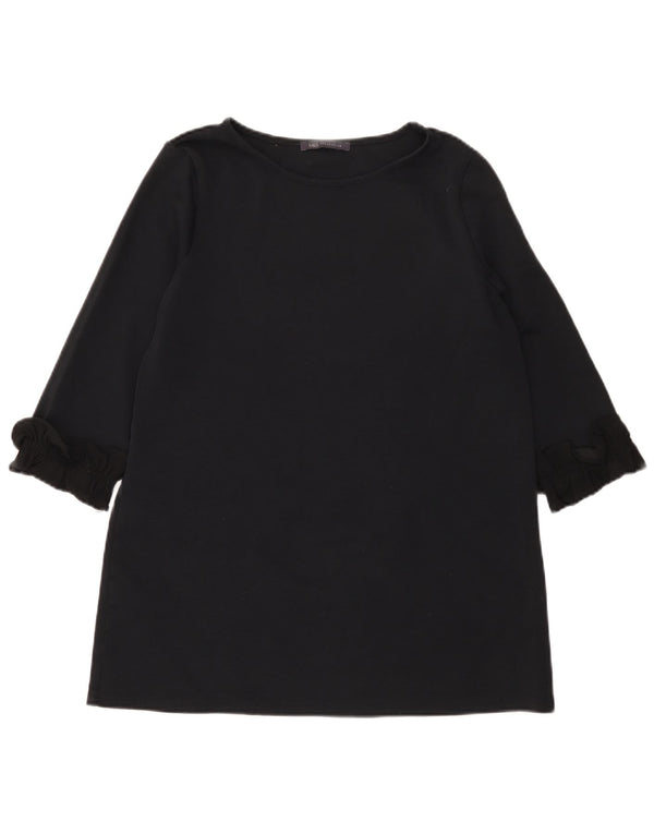 Marks & Spencer Top tipo túnica de manga 3/4 para mujer UK 40 Mediano Algodón negro