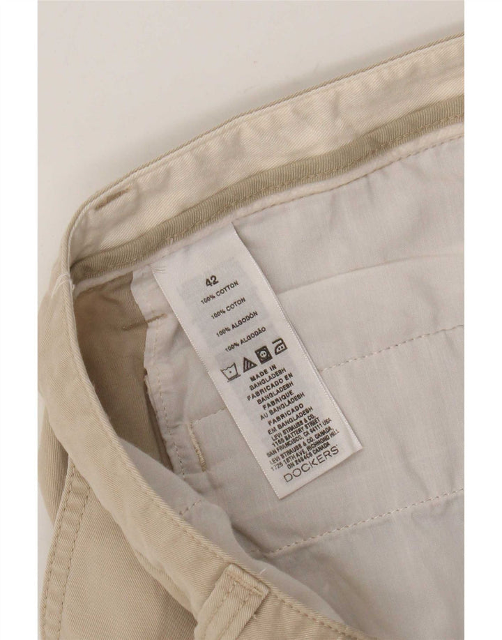 Dockers Pantalones cortos cargo para hombre W42 2XL Algodón beige