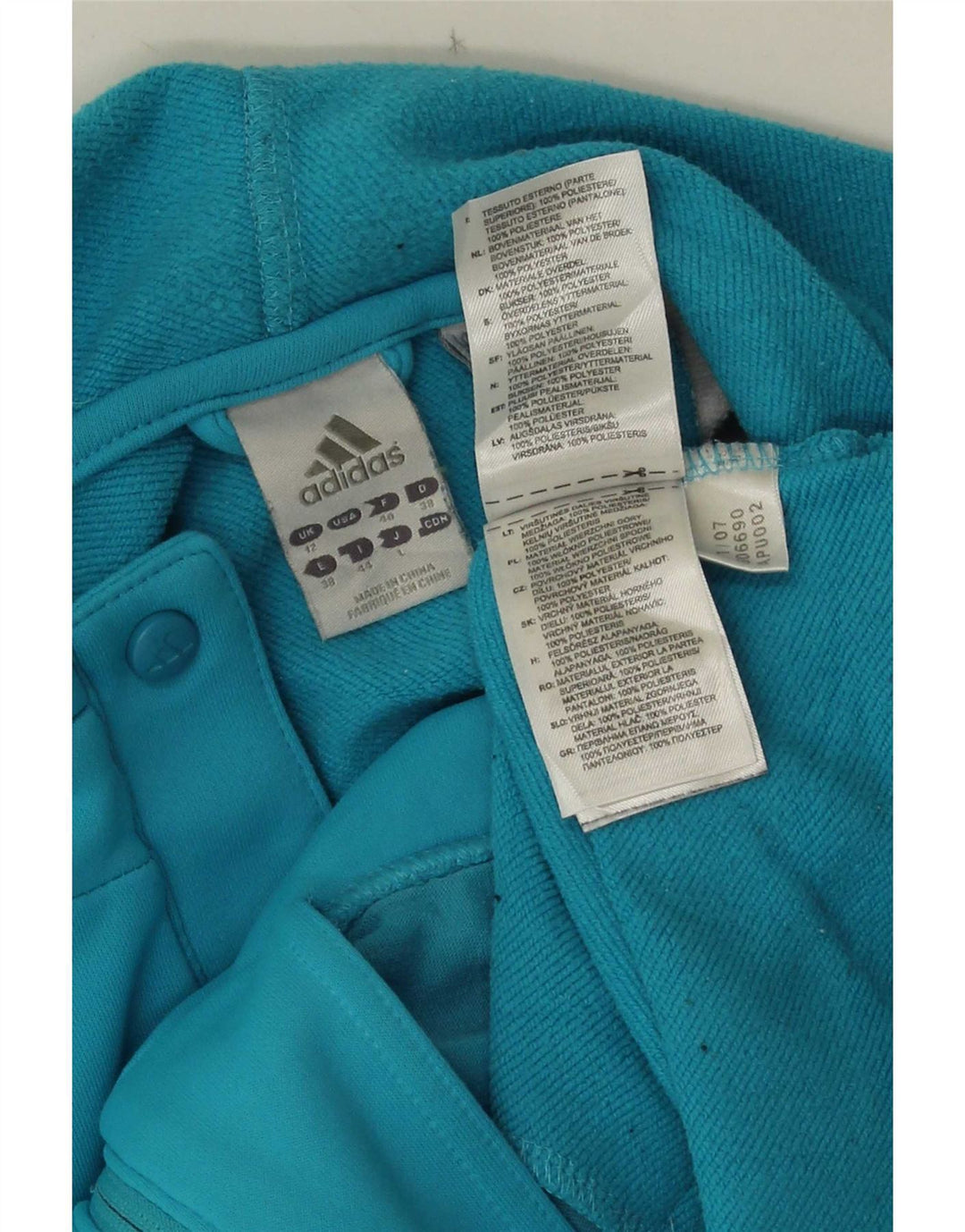 Adidas - Sudadera con capucha para mujer con cremallera, poliéster, color azul medio, Reino Unido 12