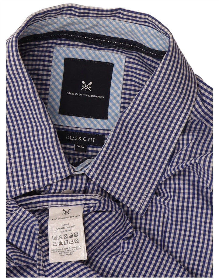 J. Crew Camisa de corte clásico para hombre XL Algodón a cuadros azul