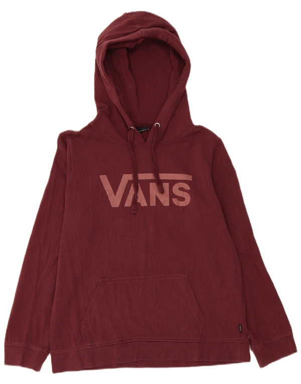 Vans Sudadera con capucha gráfica para mujer UK 46 Large Borgoña Algodón
