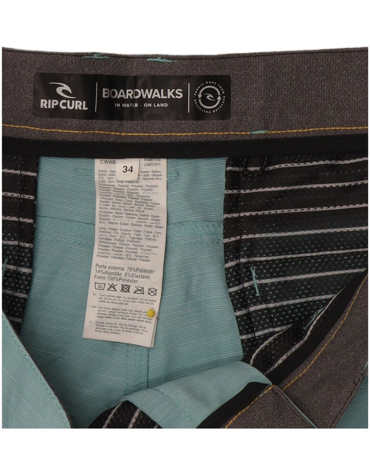 Pantalones cortos chinos Rip Curl para hombre W34 Poliéster moteado azul grande