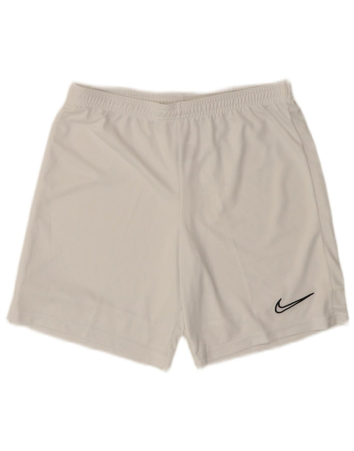 NIKE Pantalón corto deportivo Dri Fit para hombre Poliéster blanco mediano