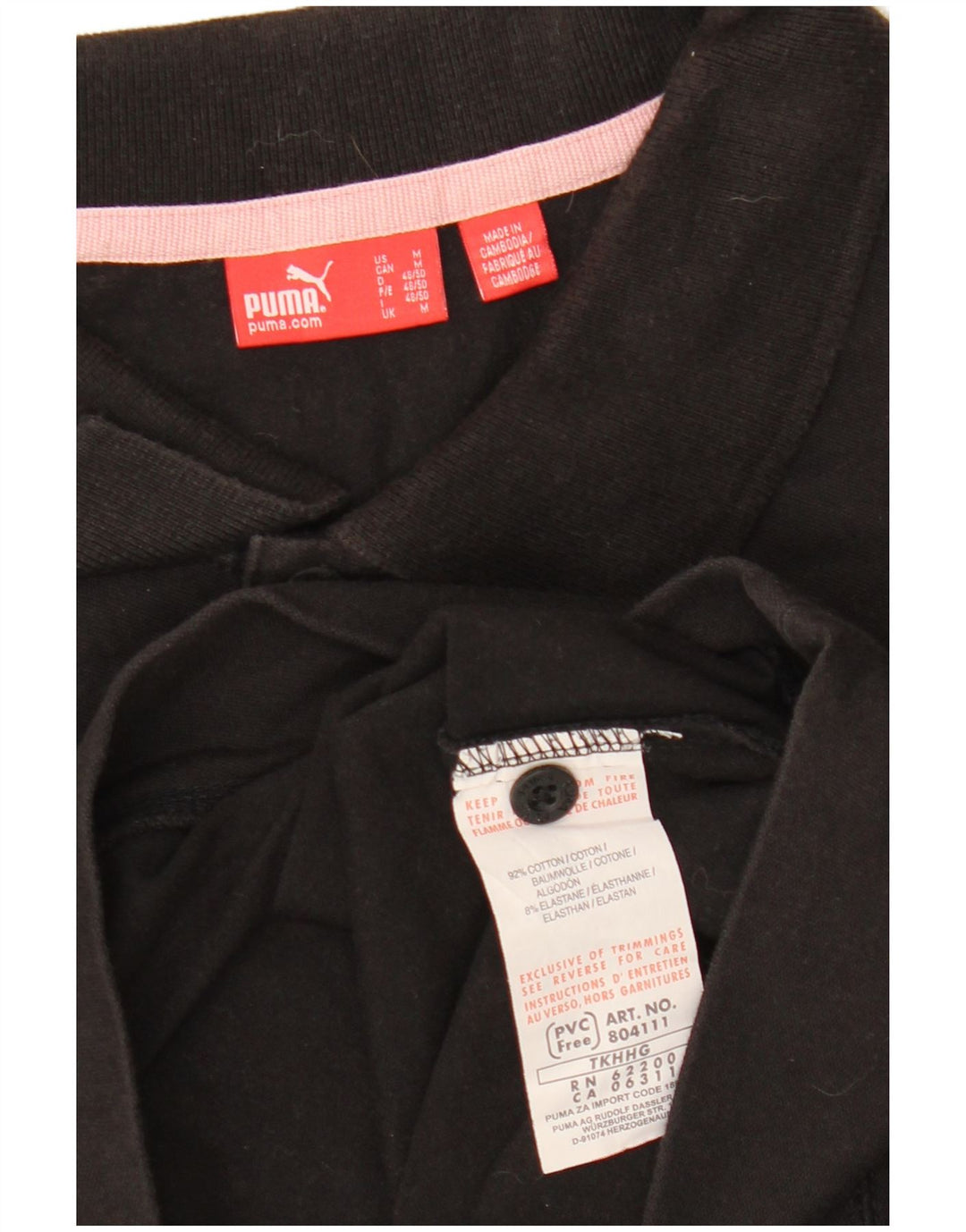 Polo Puma Hombre Algodón Negro Mediano