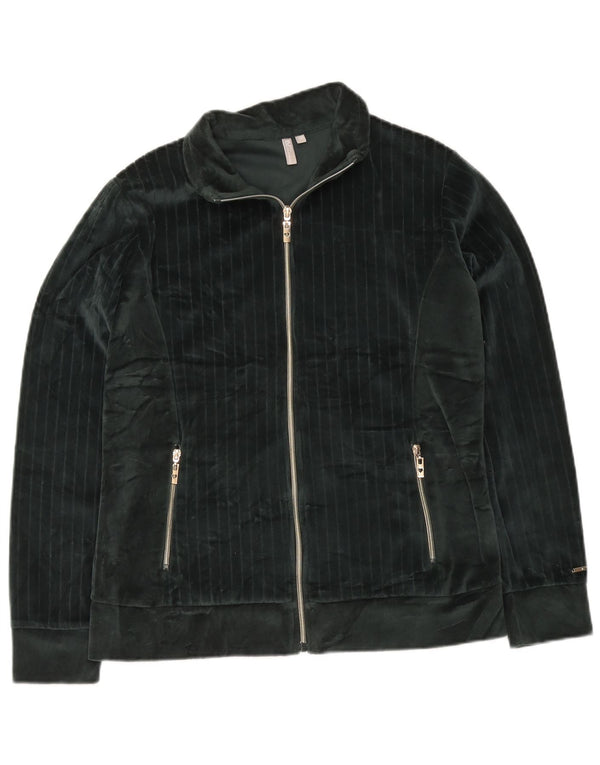 F.LLI Campagnolo Chaqueta de chándal de terciopelo para mujer UK 40 XL Verde