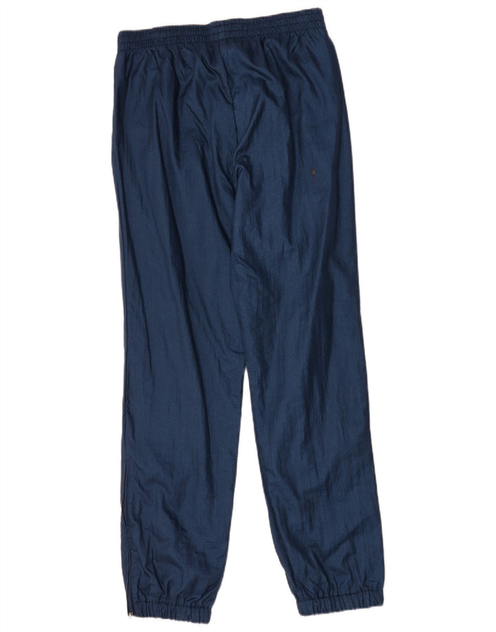 Vintage Hombre Chándal Pantalones Joggers IT 48 Medio Azul Marino Poliamida